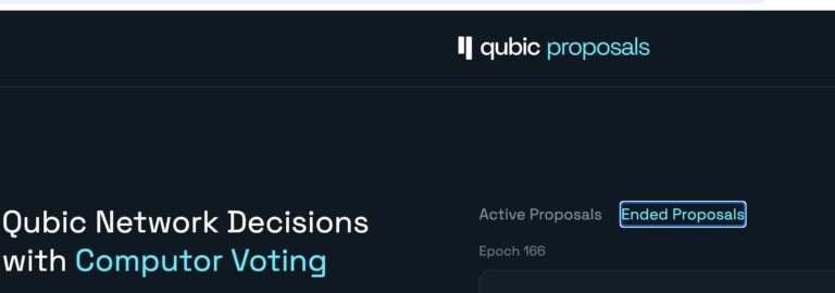 Qubic Proposals